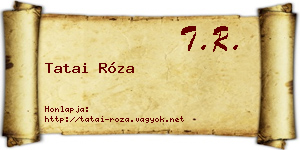Tatai Róza névjegykártya